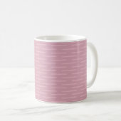Subtiele lijnen op roze koffiemok (Voorkant rechts)