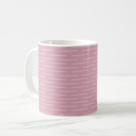 Subtiele lijnen op roze koffiemok (Voorkant links)