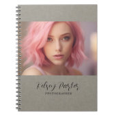 Subtiele linnen textuur  foto Notitieboek (Voorkant)