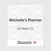 Subtiele monochrome sierstip-matrix Stickers (Vel)