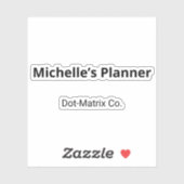 Subtiele monochrome sierstip-matrix Stickers (Vel)