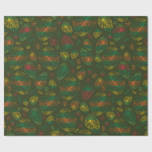 Subtiele Monstera Essence Cadeaupapier (Vlak)