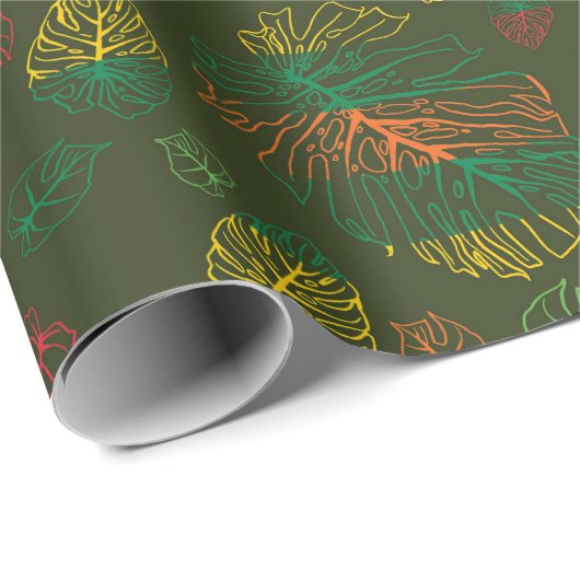 Subtiele Monstera Essence Cadeaupapier (Rol Hoek)