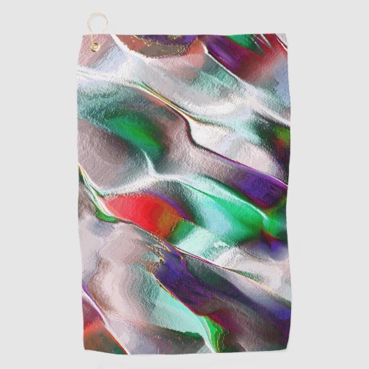 Subtiele of kleurrijke extravagantie in een virtue golfhanddoek (Voorkant)