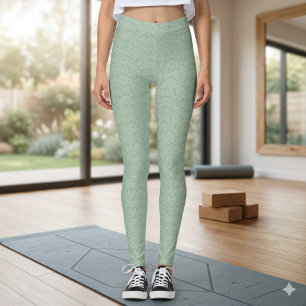 Subtiele Paisley Saliegroen Witte Lentekleuren Leggings