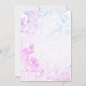 Subtiele pastel bloemenachtergrond Vrijgezellenfee Kaart (Achterkant)