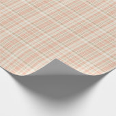 Subtiele pastelroze en taupe karostof cadeaupapier (Hoek)