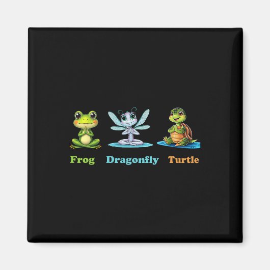 Subtiele politieke humor kikker libel schildpad yo magneet (Voorkant)