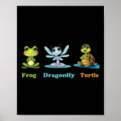 Subtiele politieke humor kikker libel schildpad yo poster (Voorkant)