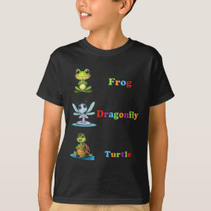 Subtiele politieke humor kikker libel schildpad yo t-shirt
