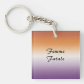 Subtiele Pride Lesbische vlag Custom Sleutelhanger (Voorkant)