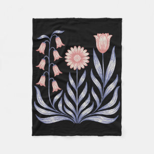 Subtiele Resist Trump Foxglove Daisy Tulip Flower Fleece Deken