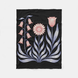 Subtiele Resist Trump Foxglove Daisy Tulip Flower  Fleece Deken