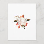 Subtiele rode en witte bloemenbruiloft Details Informatiekaartje (Achterkant)