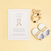 Subtiele roze boog klassiek meisje Baby shower Kaart