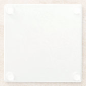 Subtiele rozen glazen onderzetter (Achterkant)