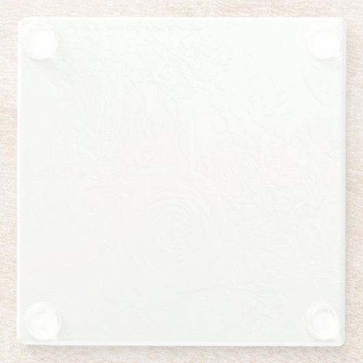 Subtiele rozen glazen onderzetter (Achterkant)