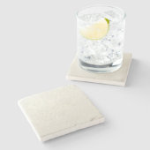 Subtiele Rozen Stenen Onderzetter (Zijkant)