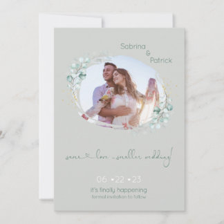Subtiele Salie en Eucalyptus Frame  Save The Date