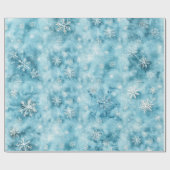 Subtiele sneeuwvlokken cadeaupapier (Vlak)