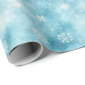 Subtiele sneeuwvlokken cadeaupapier (Rol Hoek)