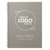 Subtiele Stoffenstructuur  Logo Notitieboek (Voorkant)