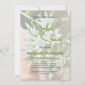 Subtiele succulente bloemige achtergrond Vrijgezel Kaart (Voorkant)