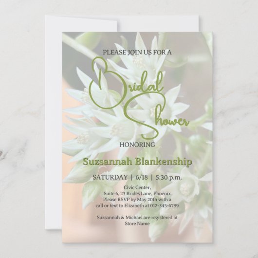 Subtiele succulente bloemige achtergrond Vrijgezel Kaart (Voorkant)