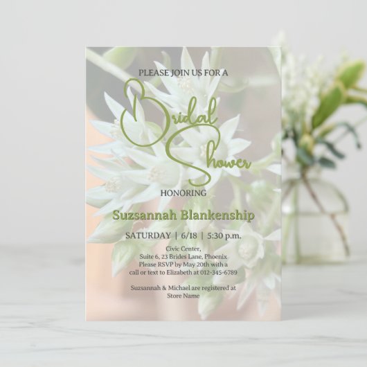 Subtiele succulente bloemige achtergrond Vrijgezel Kaart (Staand voorkant)