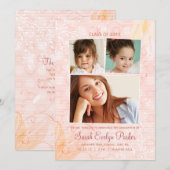 Subtiele Swirls 3 Foto Afstudeeraankondiging Aankondiging (Voorkant / Achterkant)