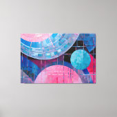 Subtiele tinten van blauw & roze in Abstract Canvas Afdruk (Voorkant)