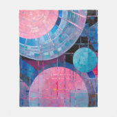 Subtiele tinten van blauw & roze in Abstract Fleece Deken (Voorkant)