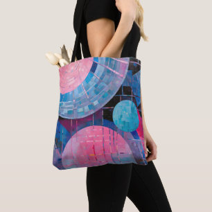 Subtiele tinten van blauw & roze in Abstract Tote Bag