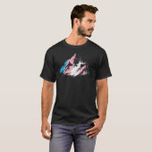 Subtiele Transgender Pride Month Bergwandelen T-shirt (Voorkant volledig)