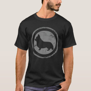 Subtiele vintage Corgi-kunst Corgi T-shirt