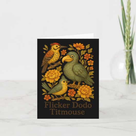 Subtiele Vogel Anti Trump Vogel Flicker Dodo Titmo Kaart (Voorkant)