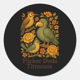 Subtiele Vogel Anti Trump Vogel Flicker Dodo Titmo Ronde Sticker