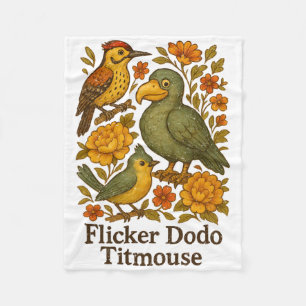 Subtiele vogel anti Trump vogel knipperende Dodo M Fleece Deken