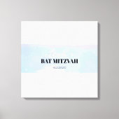 SUBTIELE WATERVERF Bat Bar Mitzvah Inloggen Board Canvas Afdruk (Voorkant)