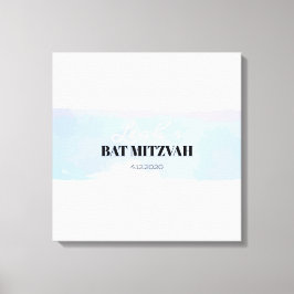 SUBTIELE WATERVERF Bat Bar Mitzvah Inloggen Board Canvas Afdruk