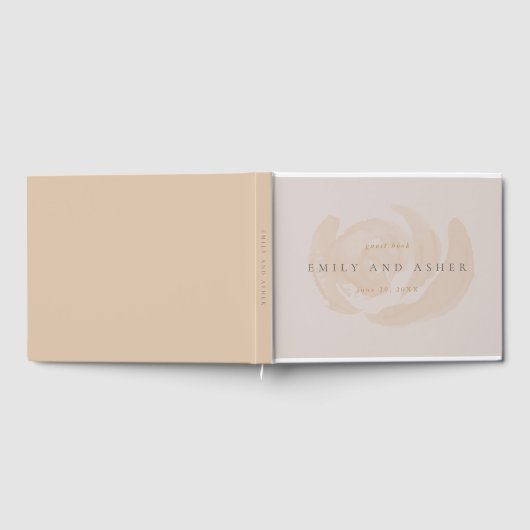 Subtiele Waterverf bloemenbruiloft Gastenboek (Volledig)