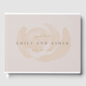 Subtiele Waterverf bloemenbruiloft Gastenboek (Voorkant)