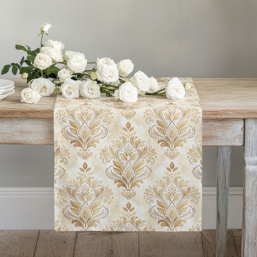 Subtiele Waterverf Damask Runner Geraffineerde Taf Lange Tafelloper