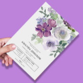 Subtiele Waterverf Floral Afstuderen Invitation Kaart