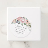 Subtiele Waterverf Rozen | Bloemenbruiloft Bedankjes Labels (In situ)