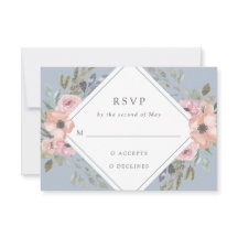 Subtiele Waterverf Rozen | Lichtblauwe bruiloft