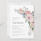 Subtiele Waterverfrozen | Bruidsuitnodiging Kaart (Voorkant)