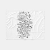 Subtiele Weerstand Bloemige Botanische Protest Lib Fleece Deken (Voorkant (Horizontaal))