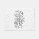 Subtiele Weerstand Bloemige Botanische Protest Lib Fleece Deken (Voorkant (Horizontaal))