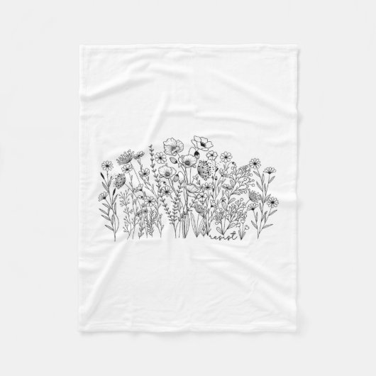 Subtiele Weerstand Bloemige Botanische Protest Lib Fleece Deken (Voorkant)